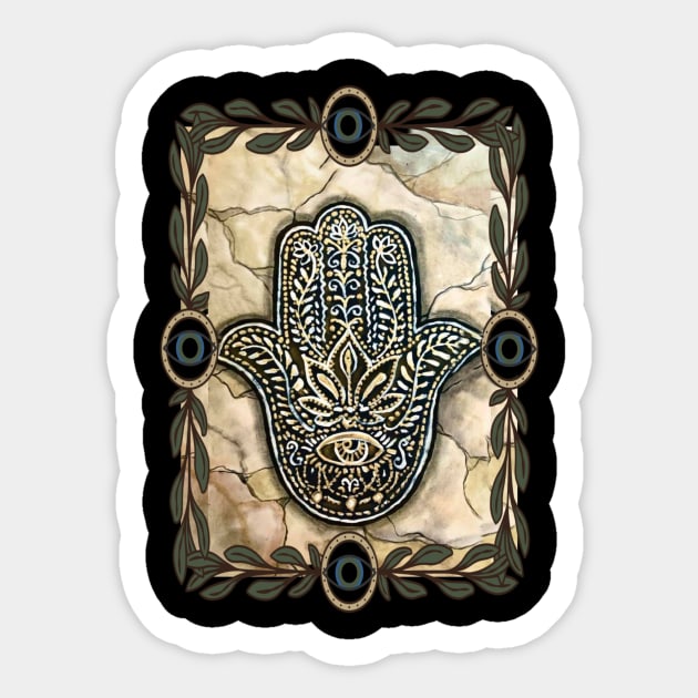 Hamsa Hand Sticker by ArtisticEnvironments